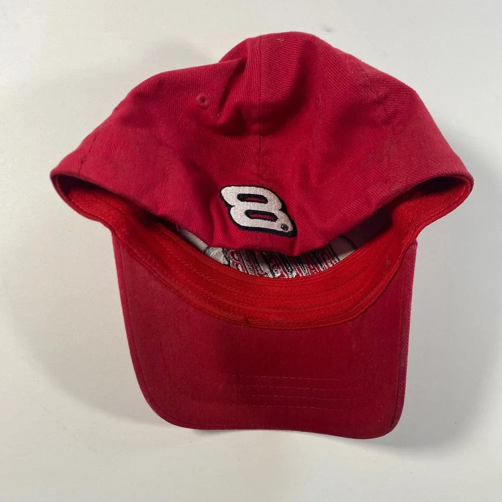 Chase Authentics Dale Jr Pit Crew Red Baseball Hat Child Size NASCAR Number 8‎